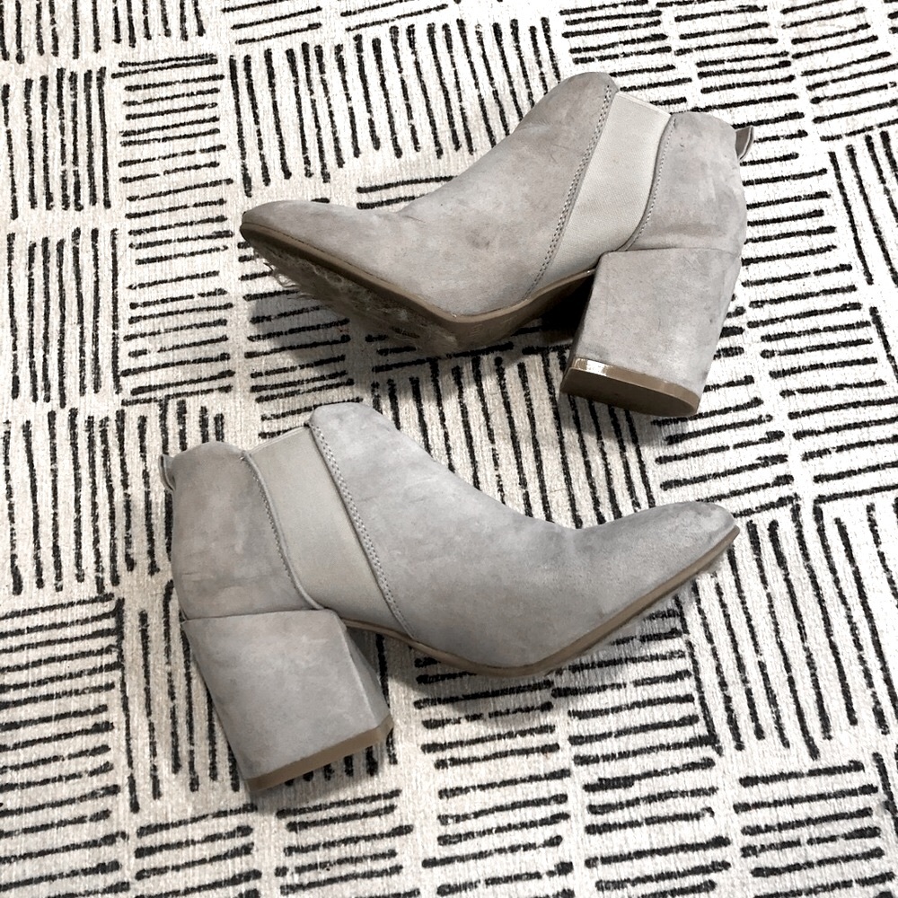 Light Gray Ankle Boots